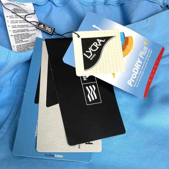 Adidas Climacool Womens Light Blue Skort NWT size 10 - Picture 9 of 11